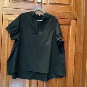 Athleta Black V-Neck Blouse